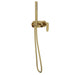 Linsol Curva 1-Plate Wall Mixer with Hand Shower - Brushed Brass 