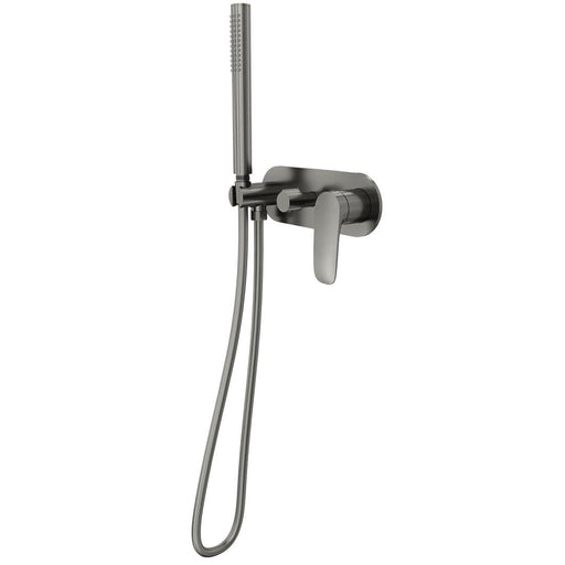 Linsol Curva 1-Plate Wall Mixer with Hand Shower Trim Kit - Gunmetal 