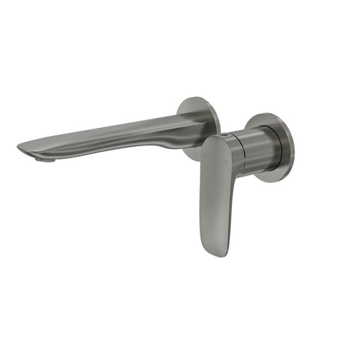 Linsol Curva 2-Plate Wall Basin or Bath Mixer - Gunmetal 