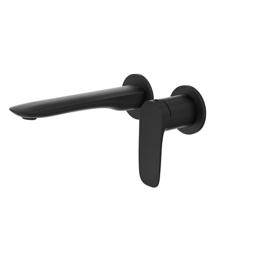 Linsol Curva 2-Plate Wall Basin or Bath Mixer - Matte Black 