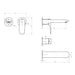 Linsol Curva 2-Plate Wall Basin or Bath Mixer Trim Kit - Chrome 