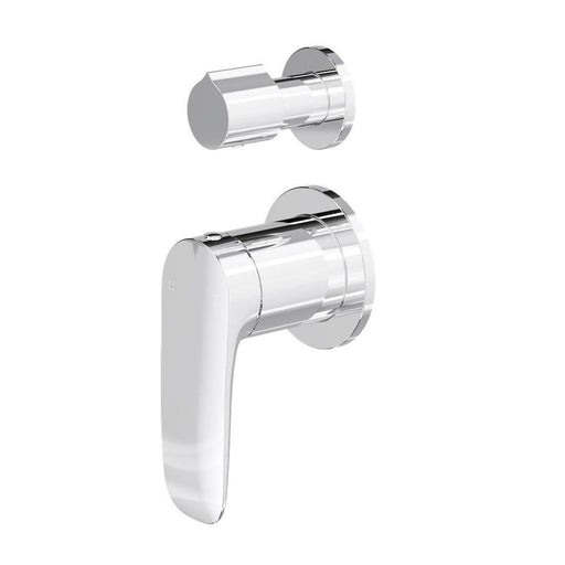 Linsol Curva 2-Plate Wall Mixer with Divertor Trim Kit - Chrome 