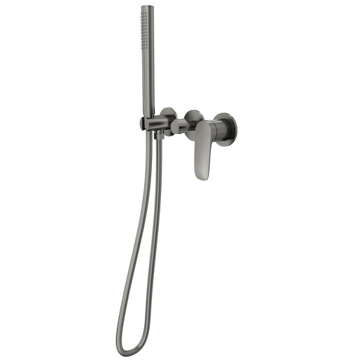 Linsol Curva 3-Plate Wall Mixer with Hand Shower - Gunmetal 