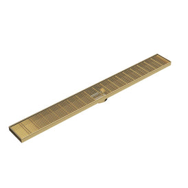 Linsol Ezyflow 1000mm Heelguard Linear Waste DN44 - Brushed Brass 