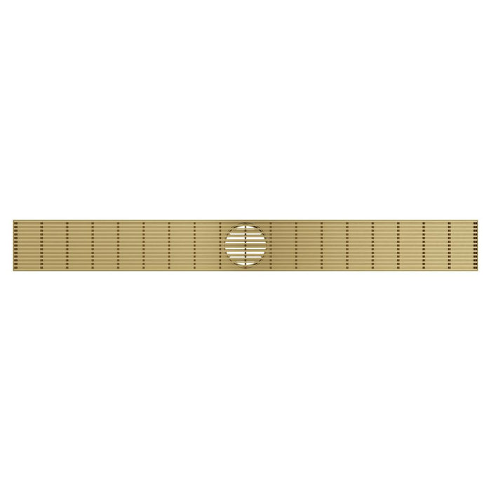Linsol Ezyflow 1000mm Heelguard Linear Waste DN89 - Brushed Brass 