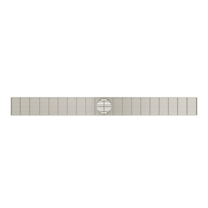 Linsol Ezyflow 1000mm Heelguard Linear Waste DN89 - Brushed Nickel 