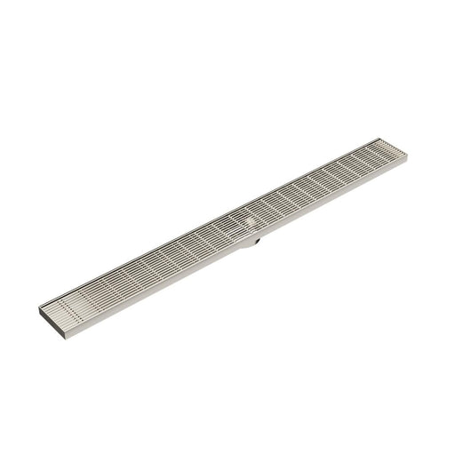 Linsol Ezyflow 1000mm Heelguard Linear Waste DN89 - Brushed Nickel 
