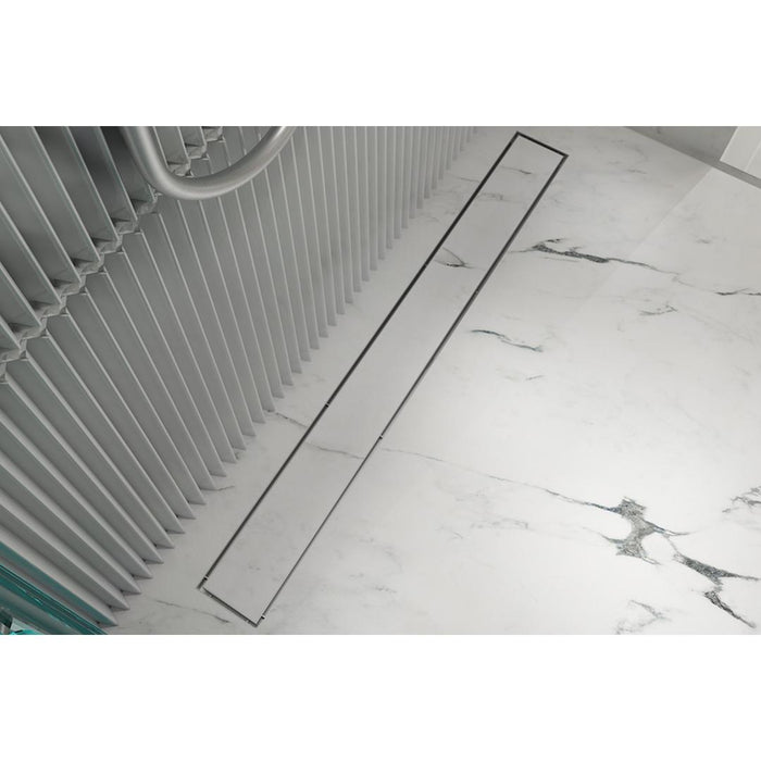 Linsol Ezyflow 1000mm Tile Insert Linear Waste DN89 - Brushed Nickel 