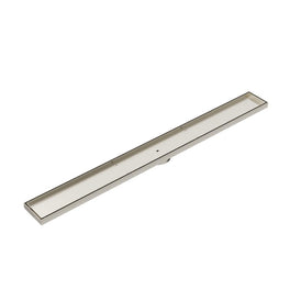 Linsol Ezyflow 1000mm Tile Insert Linear Waste DN89 - Brushed Nickel 