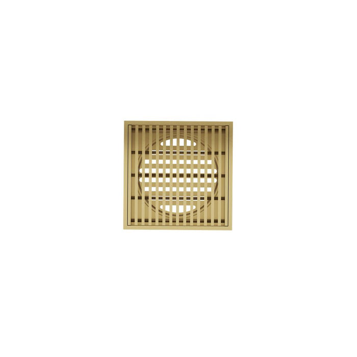 Linsol Ezyflow 110mm Heelguard Square Waste DN89 - Brushed Brass 
