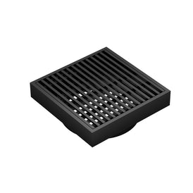 Linsol Ezyflow 110mm Heelguard Square Waste DN89 - Matte Black 