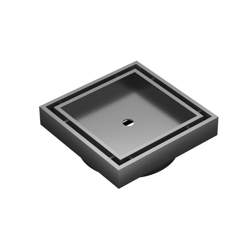 Linsol Ezyflow 110mm Tile Insert Square Waste DN64 - Gunmetal 