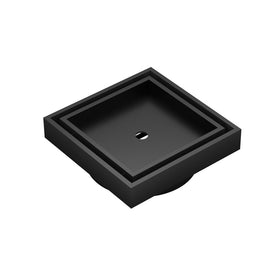 Linsol Ezyflow 110mm Tile Insert Square Waste DN89 - Matte Black 