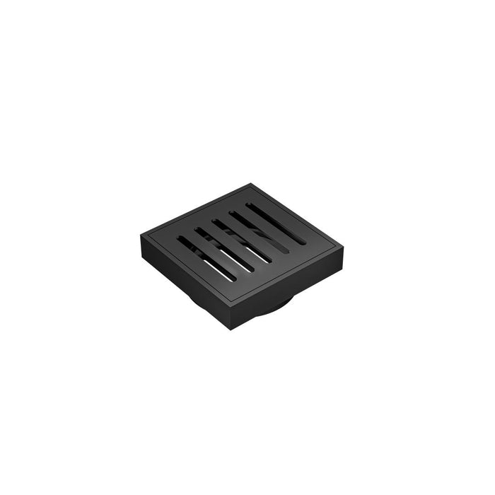 Linsol Ezyflow 110mm Vertical Pressed Square Waste DN89 - Matte Black 
