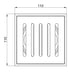 Linsol Ezyflow 110mm Vertical Pressed Square Waste DN89 - Matte Black 