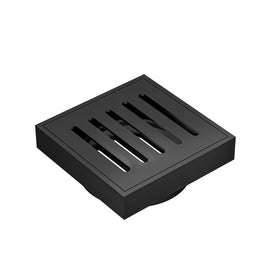 Linsol Ezyflow 110mm Vertical Pressed Square Waste DN89 - Matte Black 