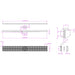 Linsol Ezyflow 1200mm Heelguard Linear Waste DN89 - Matte Black 