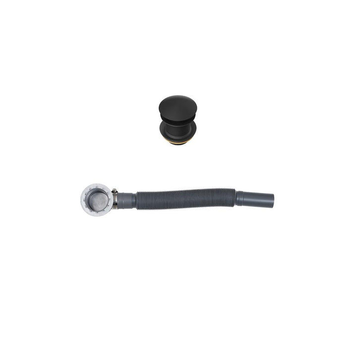 Linsol Ezyflow 40mm Pop-up Waste with Connector - Matte Black 