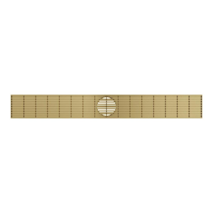 Linsol Ezyflow 800mm Heelguard Linear Waste DN89 - Brushed Brass 