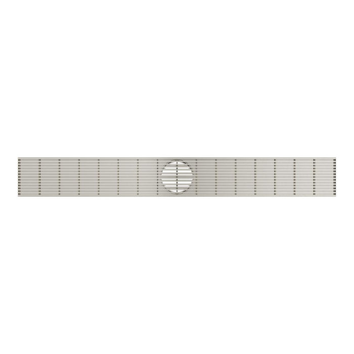 Linsol Ezyflow 800mm Heelguard Linear Waste DN89 - Brushed Nickel 