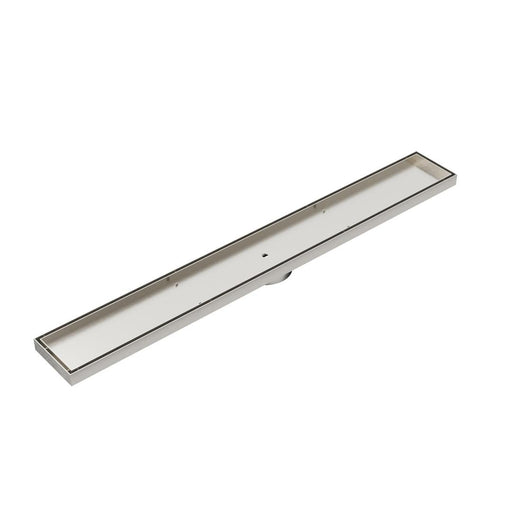 Linsol Ezyflow 800mm Tile Insert Linear Waste DN44 - Brushed Nickel 