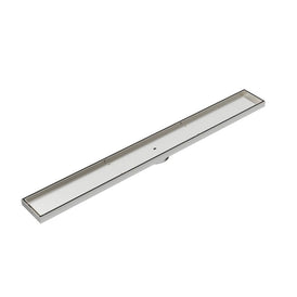 Linsol Ezyflow 800mm Tile Insert Linear Waste DN89 - Brushed Nickel 