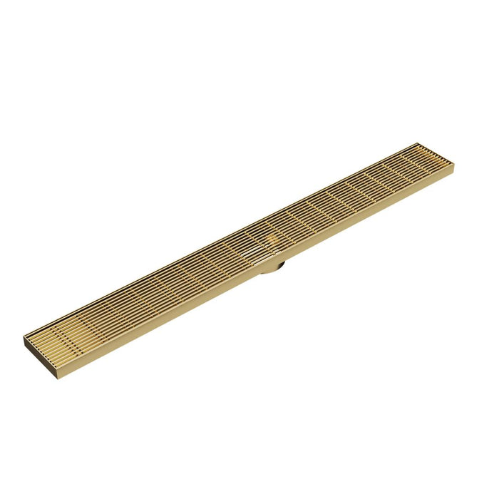 Linsol Ezyflow 900mm Heelguard Linear Waste DN89 - Brushed Brass 