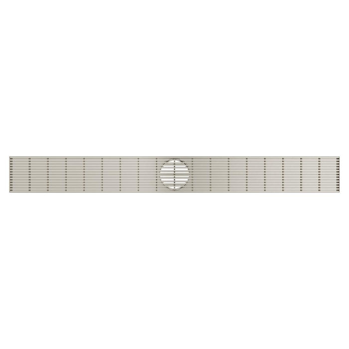 Linsol Ezyflow 900mm Heelguard Linear Waste DN89 - Brushed Nickel 
