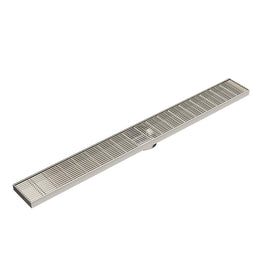 Linsol Ezyflow 900mm Heelguard Linear Waste DN89 - Brushed Nickel 