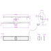 Linsol Ezyflow 900mm Tile Insert Linear Waste DN89 - Brushed Nickel 