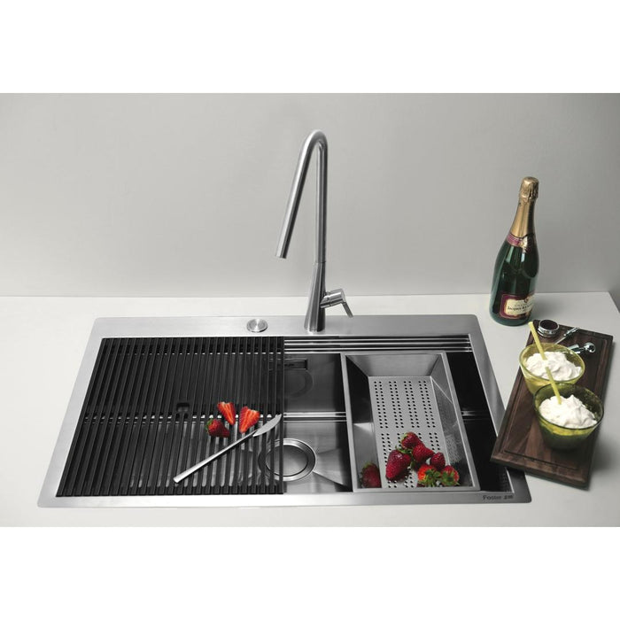Linsol Foster Milanello Work Station 1175x520mm - Foster Brushed Stainless 