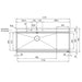 Linsol Foster Milanello Work Station 1175x520mm - Foster Brushed Stainless 