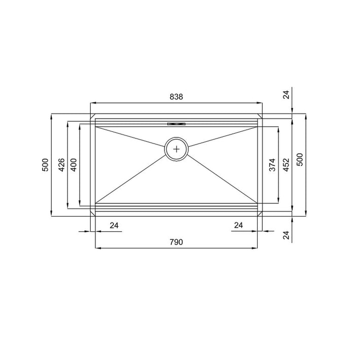 Linsol Foster Milano 63L Single Bowl Sink - Foster Brushed Stainless 