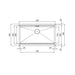 Linsol Foster Milano 63L Single Bowl Sink - Foster Brushed Stainless 