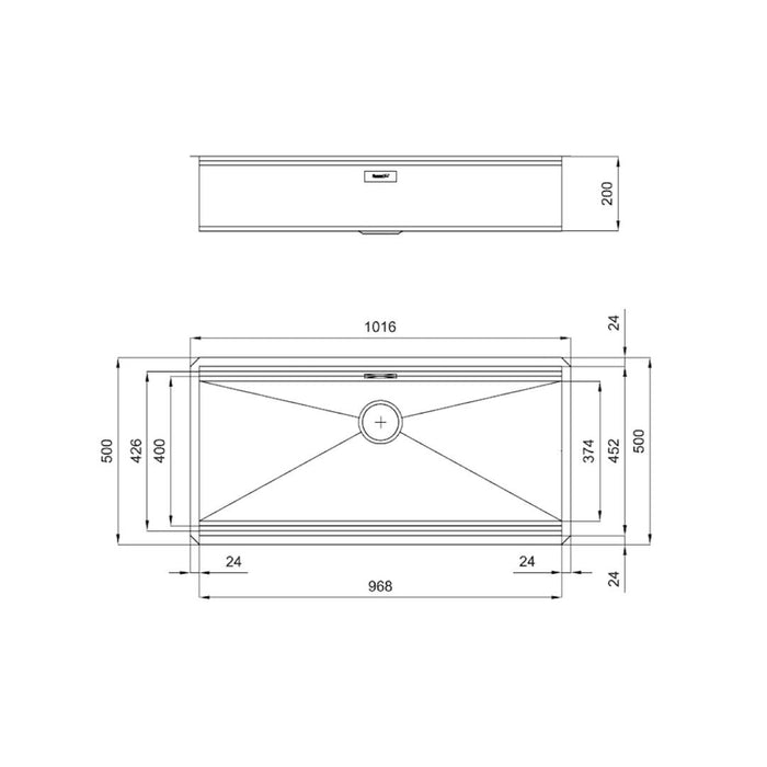 Linsol Foster Milano 77L Single Bowl - Foster Brushed Stainless 