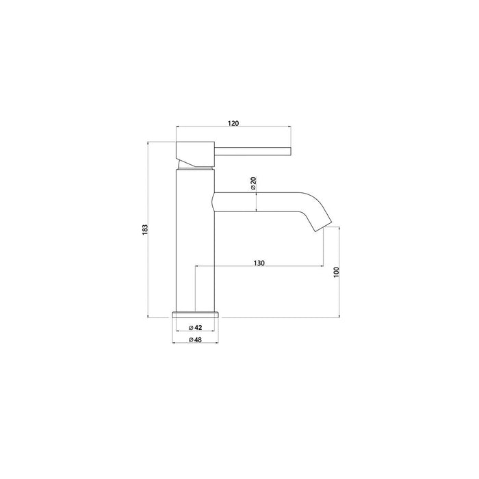 Linsol Gigi S3 Basin Mixer - Chrome 