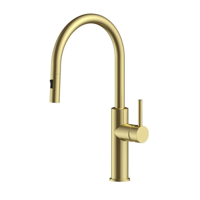 Linsol Halo Pull Out Sink Mixer - Brushed Brass 