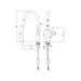 Linsol Halo S2 Pull Out Sink Mixer - Brushed Brass 