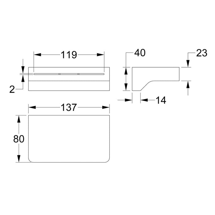 Linsol Hugo Waterfall Bath Spout - Brushed Nickel 