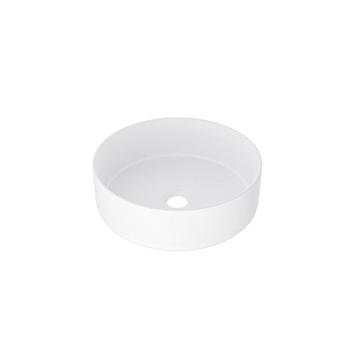 Linsol Infinity 365mm Round Above Counter Basin - Matte White 