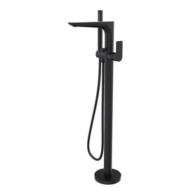 Linsol Kyah Freestanding Bath Filler with Hand Shower - Matte Black 