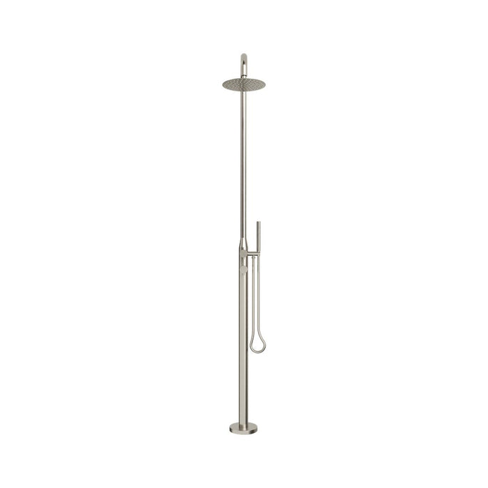 Linsol Lamezia Marine Grade Outdoor Shower - Brushed Nickel 