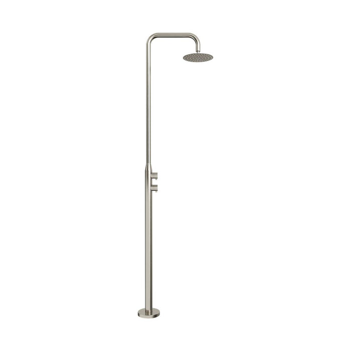 Linsol Lamezia Marine Grade Outdoor Shower - Brushed Nickel 