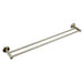 Linsol Lux S2 800mm Double Towel Rail - Brushed Brass 