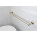 Linsol Lux S2 800mm Double Towel Rail - Brushed Brass 