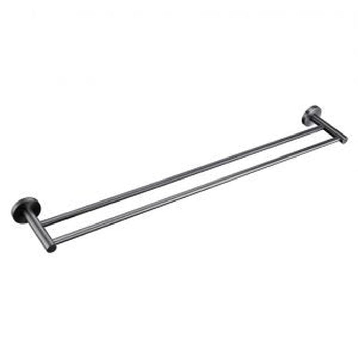 Linsol Lux S2 800mm Double Towel Rail - Matte Black 