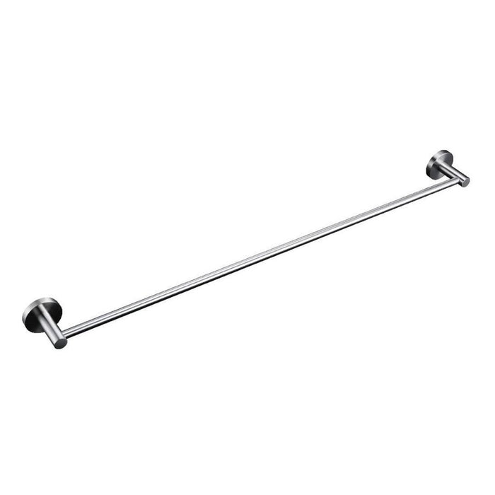 Linsol Lux S2 800mm Single Towel Rail - Brushed Nickel 