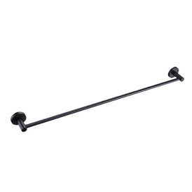 Linsol Lux S2 800mm Single Towel Rail - Matte Black 
