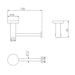 Linsol Lux S2 Toilet Roll Holder - Matte Black 