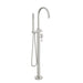 Linsol Nure Freestanding Bath Filler with Hand Shower - Brushed Nickel 